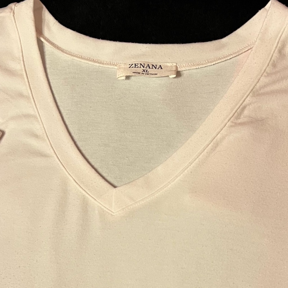 Zenena Women’s short rolled sleeve Tshirts Lot of 2 - Picture 3 of 5